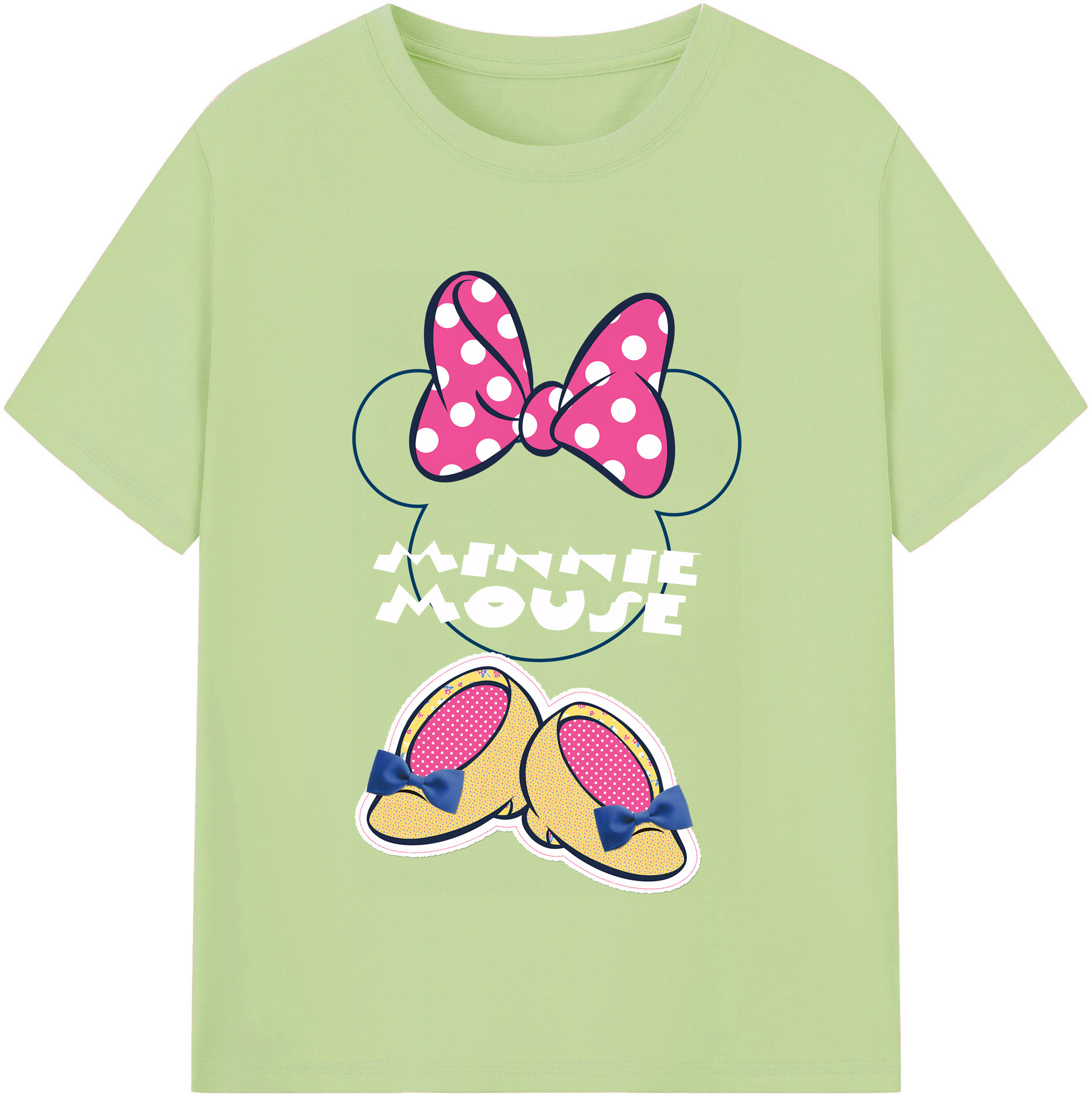 （画像用） ミッキーマウス Mickey Mouse 綿100％半袖Tシャツ（フロントプリント）